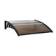 Instahut Window Door Awning 0.8mx1m Brown - Mekamart Australia