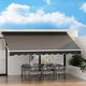 Instahut Retractable Folding Arm Awning Manual Sunshade 4.5Mx2.5M Grey - Mekamart Australia