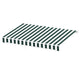 Instahut Retractable Folding Arm Awning Motorised Sunshade 3Mx2.5M Green White - Mekamart Australia