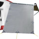 Caravan Privacy Screen Roll Out Awning 1.95 x 2.2M Sun Shade End Wall Side Grey - Mekamart Australia