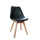 Artiss Dining Chairs Set of 4 Leather Plastic DSW Replica Wooden Black - Mekamart Australia