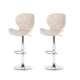 Artiss 2x Bar Stools Kitchen Swivel Gas Lift Counter Chair Wing PE Rattan Beige - Mekamart Australia