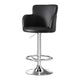 Artiss 1x Leather Bar Stools Swivel Adjustable Gas Lift PU Counter Chairs Black - Mekamart Australia