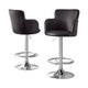 Artiss 2x Leather Bar Stools Swivel Adjustable Gas Lift PU Counter Chairs Brown - Mekamart Australia