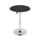 Artiss Bar Table Round Swivel Height Adjustable 62cm Modern PVC Leather Black - Mekamart Australia