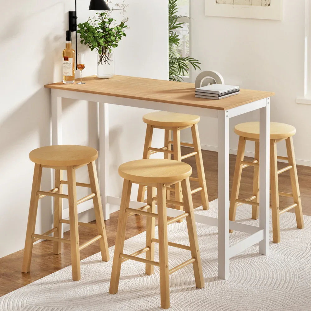 Artiss Bar Table and Stools Set Dining Desk Kitchen Chairs Cafe Pub - Mekamart Australia