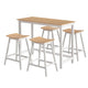 Artiss Bar Table and Stools Set Dining Desk Solid Wood Kitchen Chairs Cafe Pub - Mekamart Australia