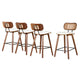 4x Artiss Bar Stools Kitchen Counter Rattan Chairs PU Leather Padding - Mekamart Australia