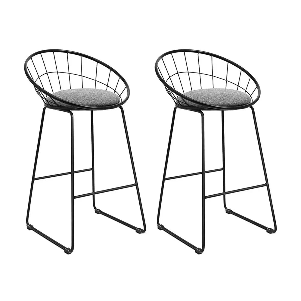 Artiss 2x Bar Stools Padded Seat Metal - Mekamart Australia