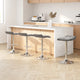Artiss 4x Bar Stools Linen Padded Gas Lift - Mekamart Australia