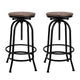 Artiss 2x Bar Stools Adjustable Wood Chairs - Mekamart Australia