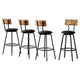 Artiss 4X Industrial Bar Stools Upholstered Counter Chairs Steel Frame Anti-Scratch - Mekamart Australia