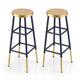Artiss 2x Bar Stools Metal Gold Navy - Mekamart Australia