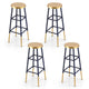 Artiss 4x Bar Stools Metal Gold Navy - Mekamart Australia