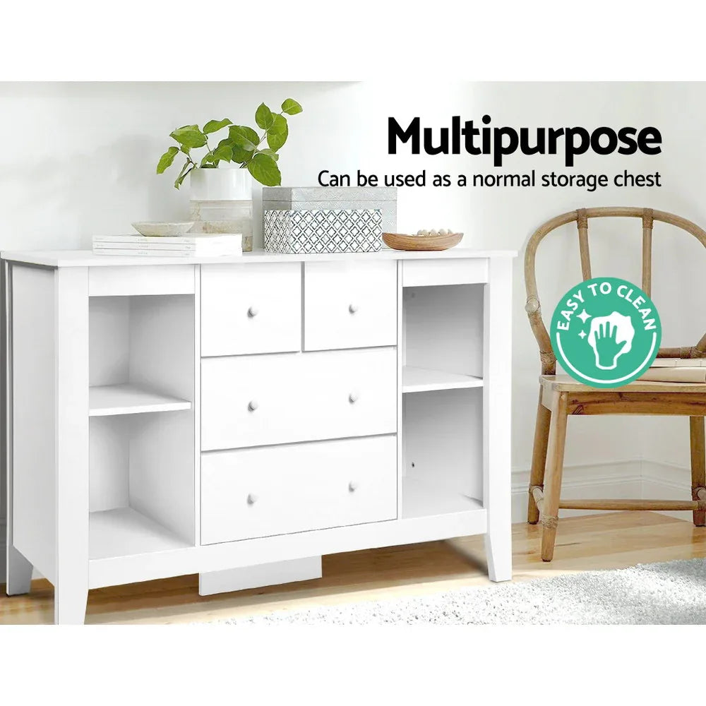 Keezi Baby Changing Table Diaper Station Drawers Chest Cabinet Nursery Furniture - Mekamart Australia