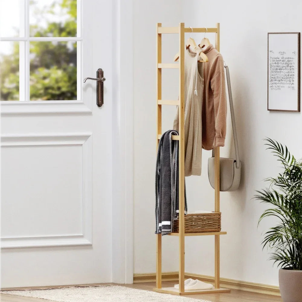 Artiss Clothes Rack Airer Coat Stand Bamboo - Mekamart Australia