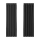 Artiss 2X Blockout Curtains Eyelet 180x213cm Black - Mekamart Australia
