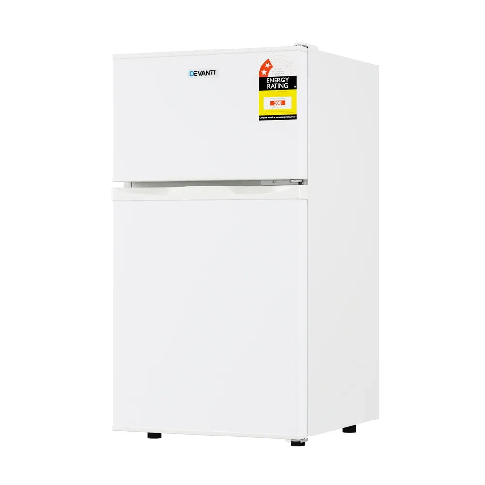 Devanti 85L Bar Fridge Mini Freezer Refrigerator White - Mekamart Australia