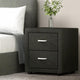 Artiss Bedside Table 2 Drawers Fabric - CADEN Charcoal - Mekamart Australia