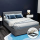 Artiss Bed Frame Double Size Gas Lift Grey NINO - Mekamart Australia