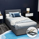 Artiss Bed Frame King Single Size Gas Lift Grey NINO - Mekamart Australia