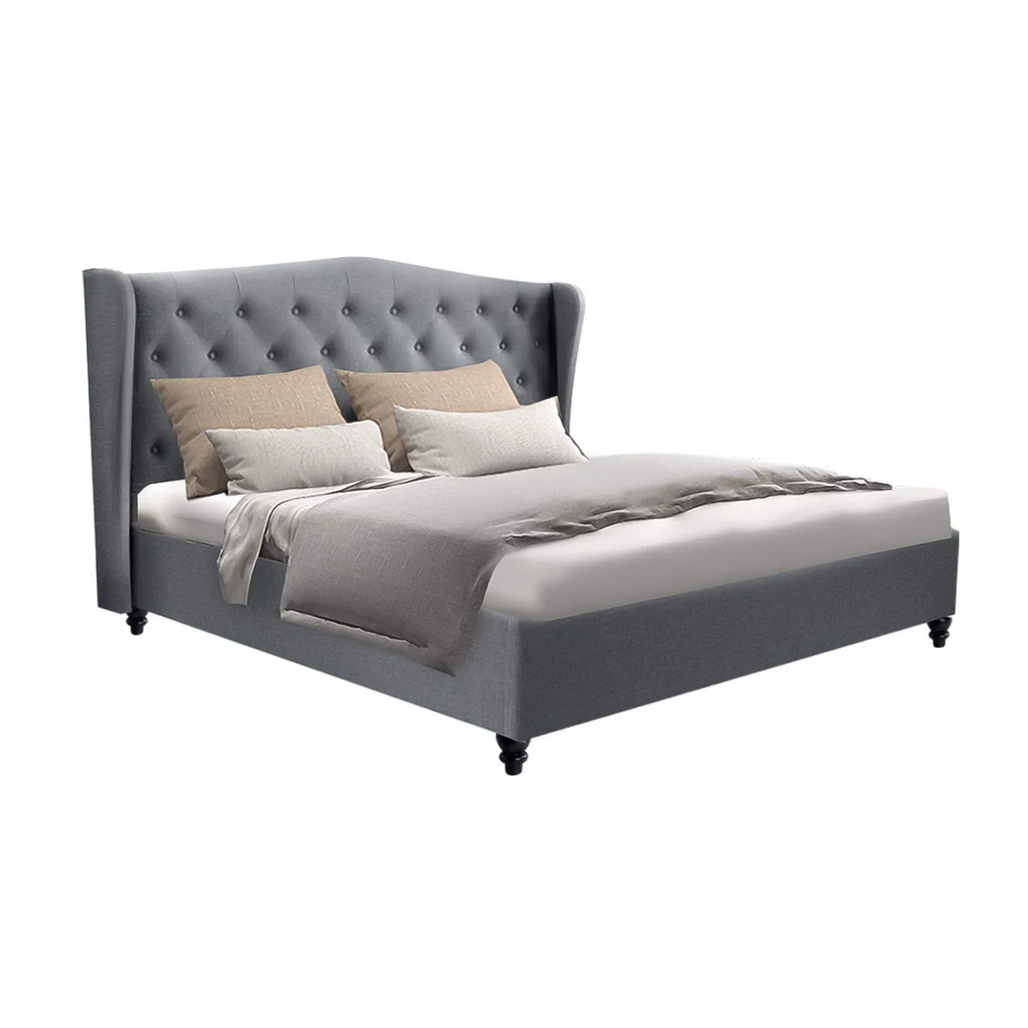 Artiss Bed Frame Double Size Grey PIER - Mekamart Australia