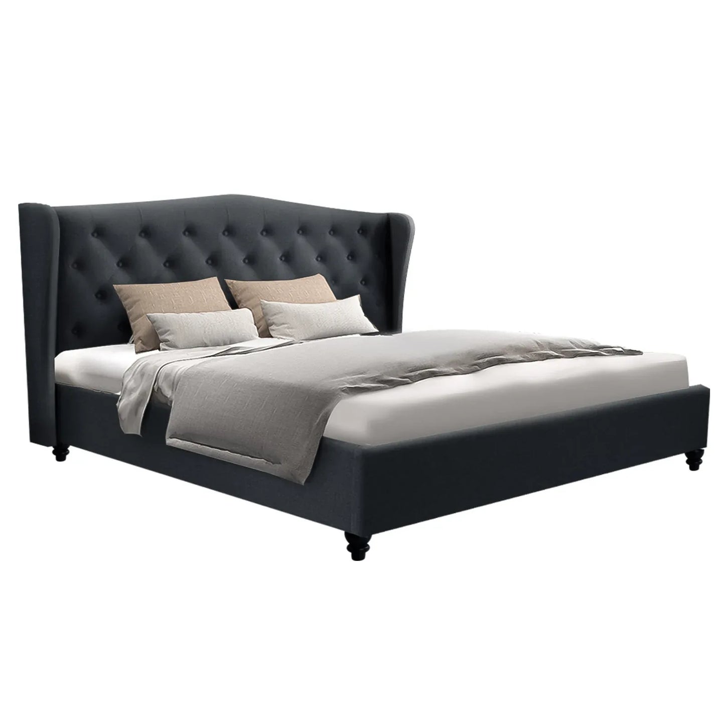 Artiss Bed Frame King Size Charcoal PIER - Mekamart Australia
