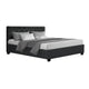 Artiss Bed Frame Queen Size Gas Lift Charcoal VILA - Mekamart Australia
