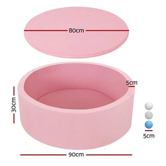 Keezi Kids Ball Pit 90x30cm Ocean Foam Play Pool Barrier Toys Children Pink - Mekamart Australia