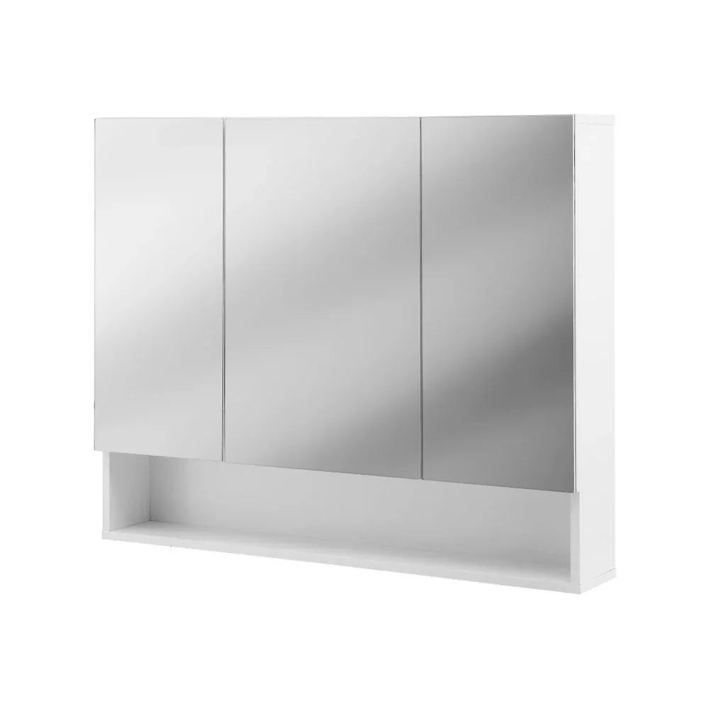 Cefito Bathroom Mirror Cabinet Medicine Adjustable Shelves Wall Hung 900x750mm White - Mekamart Australia