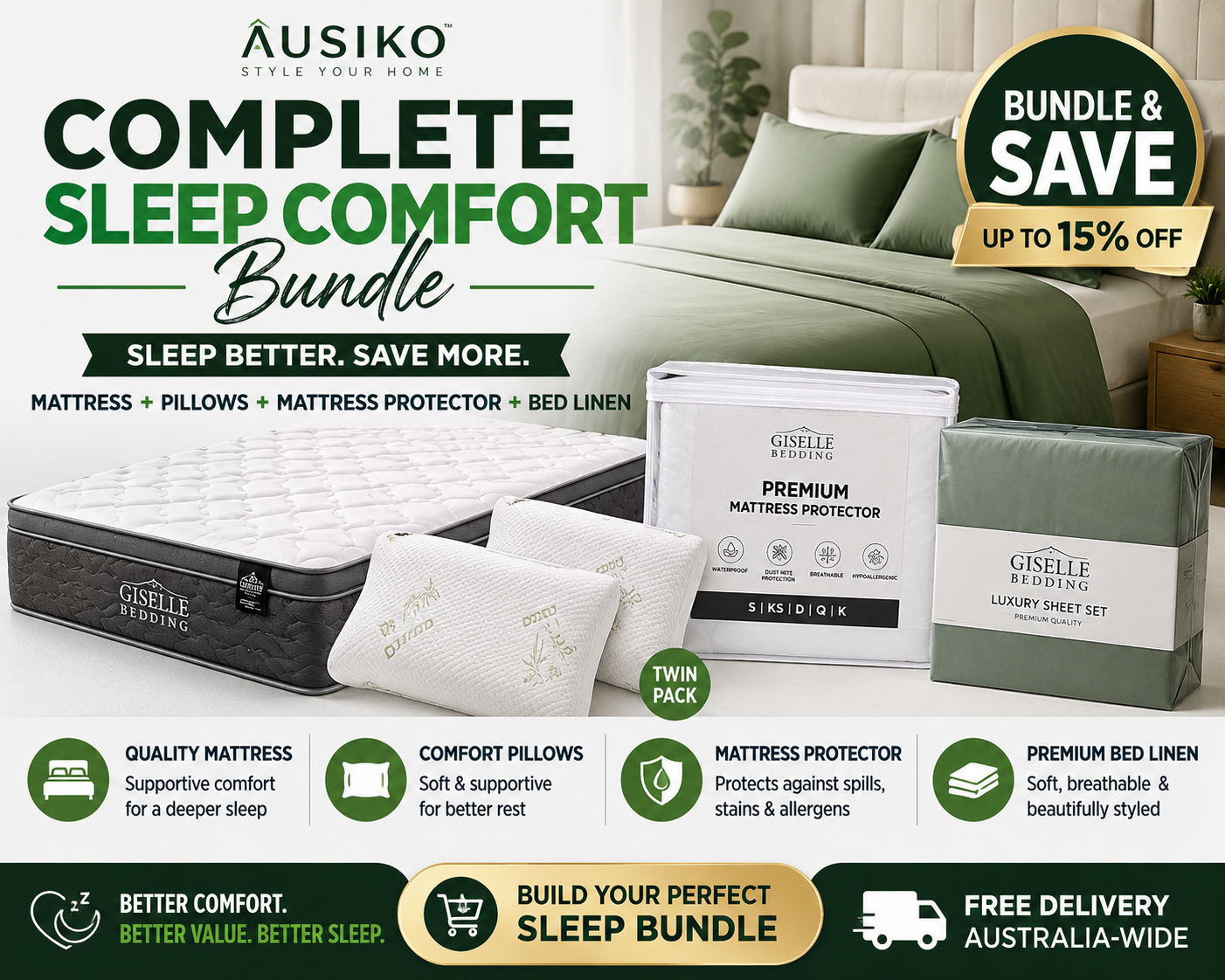 Complete Sleep Comfort Bed Bundle