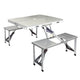 Weisshorn Folding Camping Table Outdoor Picnic BBQ With 2 Bench Chairs Set - Mekamart Australia