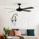 Devanti 52'' Ceiling Fan DC Motor 4 Blades w/Remote - Black - Mekamart Australia