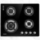 Devanti Gas Cooktop 60cm 4 Burner Black - Mekamart Australia