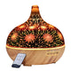 Devanti Aroma Diffuser Aromatherapy 3D Glass 400ml - Mekamart Australia