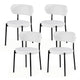 Artiss Dining Chairs Set of 4 Sherpa Boucle White - Mekamart Australia