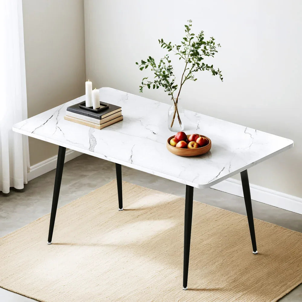 1.5M Artiss Dining Table Marble Effect - Mekamart Australia