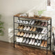 Artiss Shoe Rack 5-tier 25 Pairs Walnut Bob - Mekamart Australia