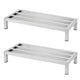 Giantz 60x35cm Dunnage Rack 2-Pack Stainless Steel Kitchen Floor Stand
