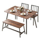 Artiss Dining Table and Chairs Set of 4 Bench Kitchen Furniture Rustic Brown - Mekamart Australia