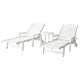 Gardeon Sun Lounge Lounger Beach Chair HDPE Patio Outdoor Furniture with Wheels White - Mekamart Australia