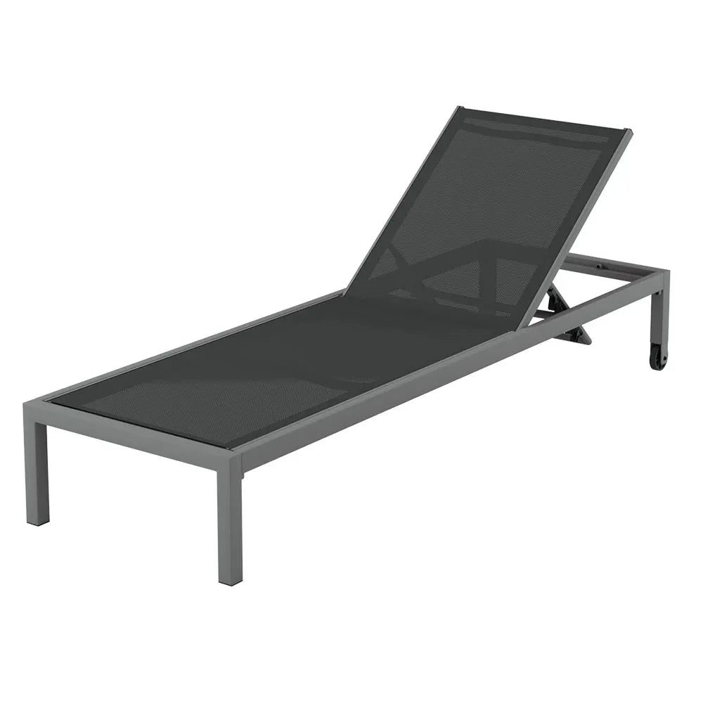 Gardeon Sun Lounge Outdoor Lounger Aluminium Folding Beach Chair Wheels Patio - Mekamart Australia