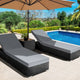 Gardeon 3PC Sun Lounge Wicker Lounger Outdoor Furniture Day Bed Rattan Garden - Mekamart Australia
