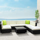 Gardeon 8-Piece Outdoor Sofa Set Wicker Couch Lounge Setting 7 Seater - Mekamart Australia