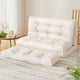 Artiss Floor Lounge Sofa Bed 2 Seater Pillow Leather White - Mekamart Australia