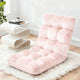 Artiss Floor Lounge Sofa Bed Flannel Fabric Pink - Mekamart Australia