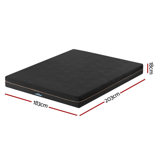 Giselle 18cm Memory Foam Mattress Green Tea Foam Cool Gel Foam Mattresses King - Mekamart Australia
