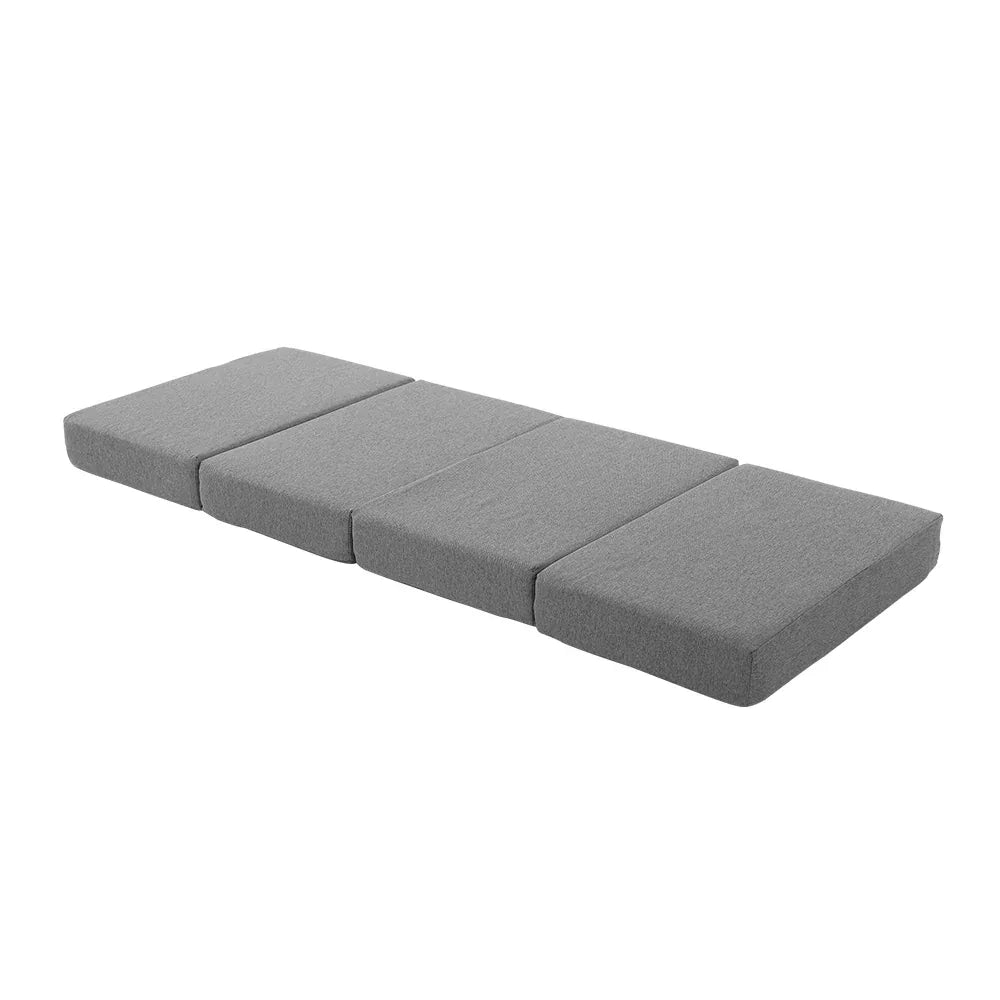 Giselle Bedding Foldable Mattress Folding Foam Single Grey - Mekamart Australia
