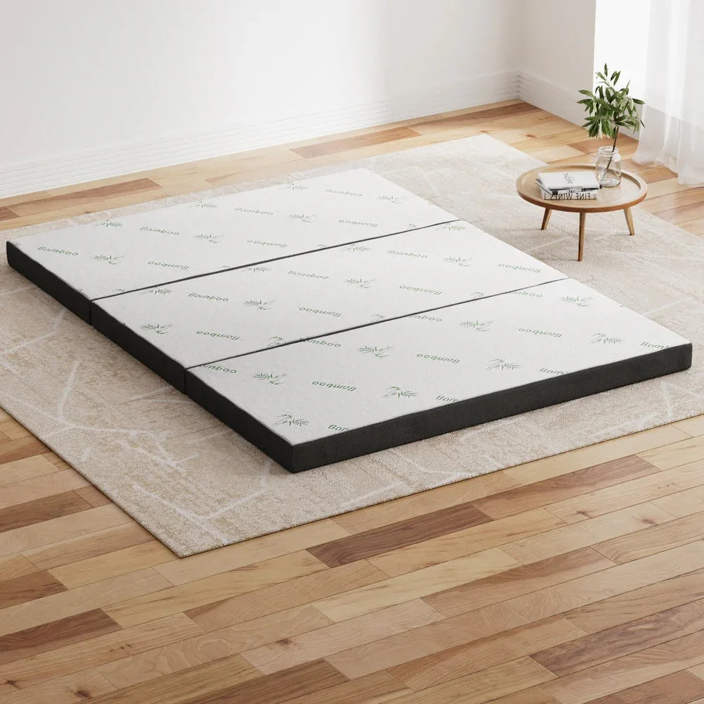 Giselle Foldable Mattress Folding Foam Mattresses Bamboo Queen - Mekamart Australia