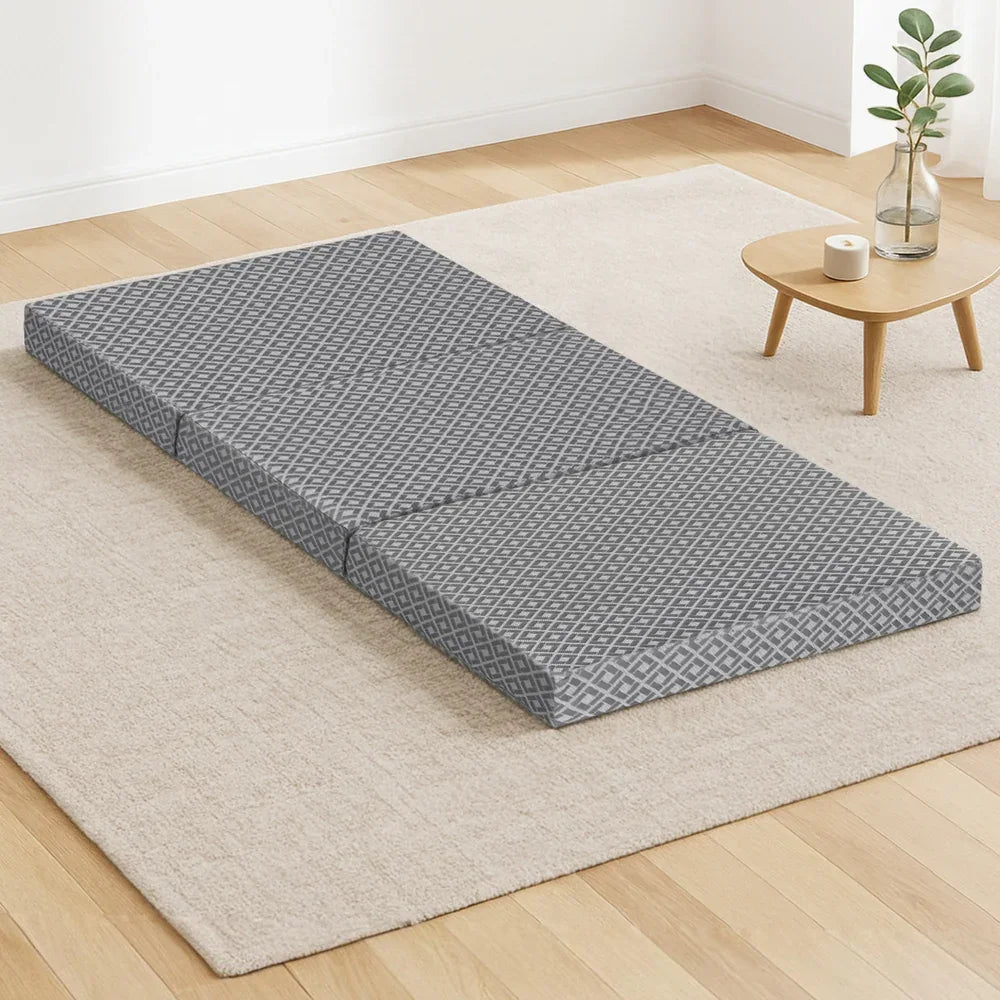 Giselle Foldable Mattress Folding Sofa Bed Trifold Memory Foam Camping Cushion Mat - Mekamart Australia